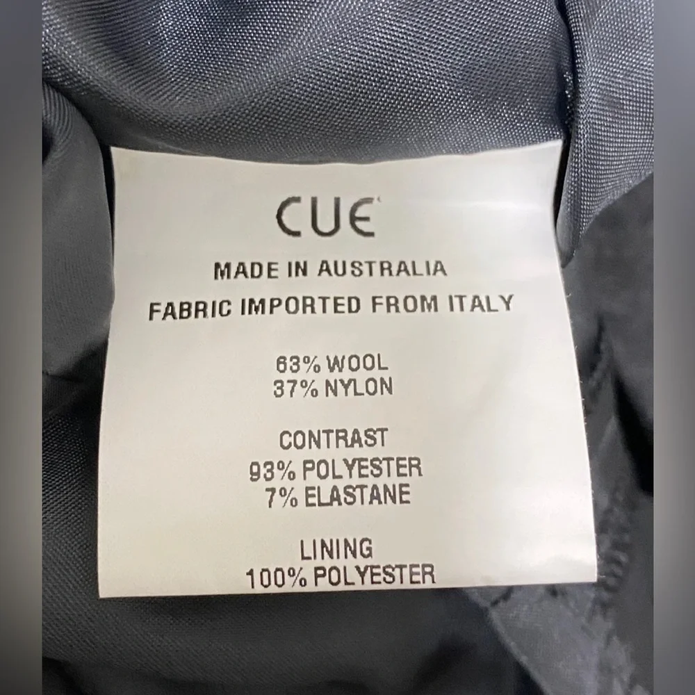 Cue Wool Blend Tank Top Grey & Black Relaxed Box Fit Sleeveless Size 8 to 10 - Picture 5 of 8